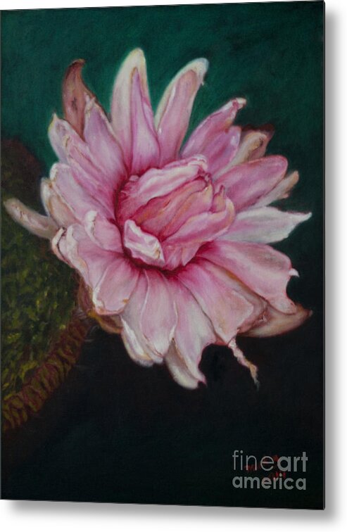 Sacred Red Lotus Metal Print featuring the painting Sacred red Lotus by Mukta Gupta