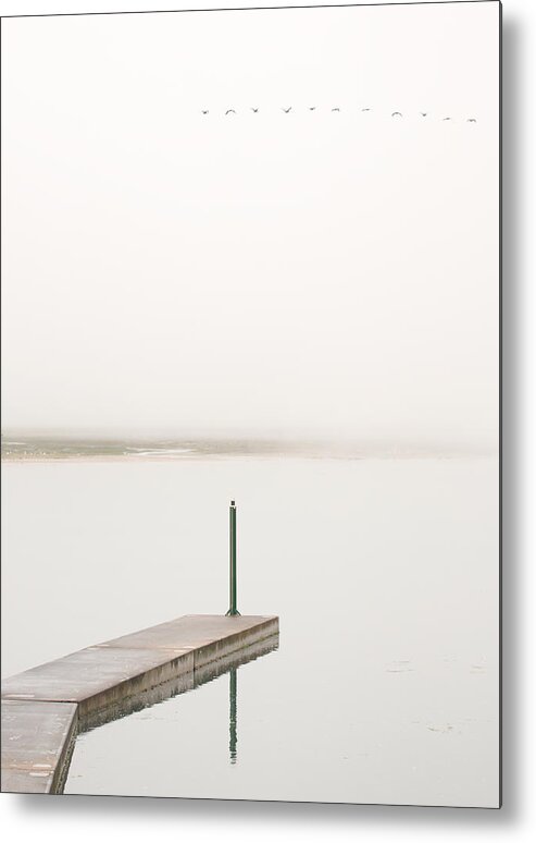 Fog Metal Print featuring the photograph Semaphore In Green by Jesus Concepcion