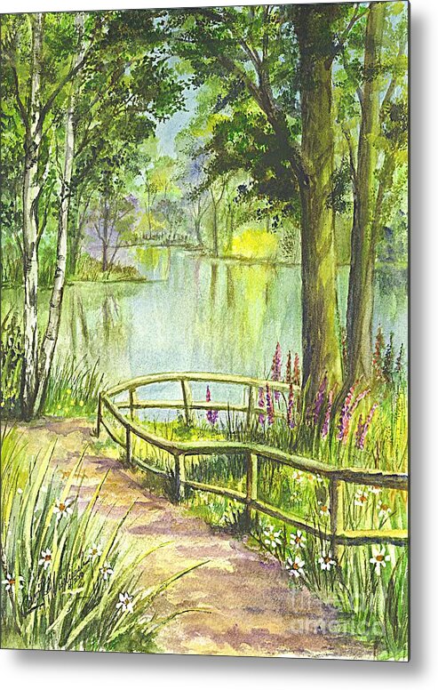 Serenity Metal Print featuring the painting Serendipity Stroll by Carol Wisniewski