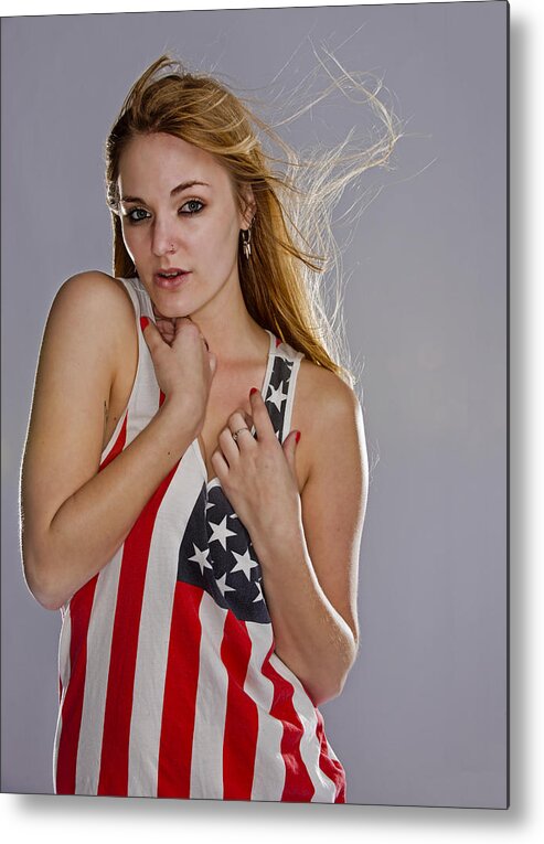 Patriot Metal Print featuring the photograph Sexy patriot by Jim Boardman