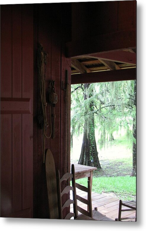 Porch Metal Print featuring the photograph Sitting on the Back Porch by John Glass