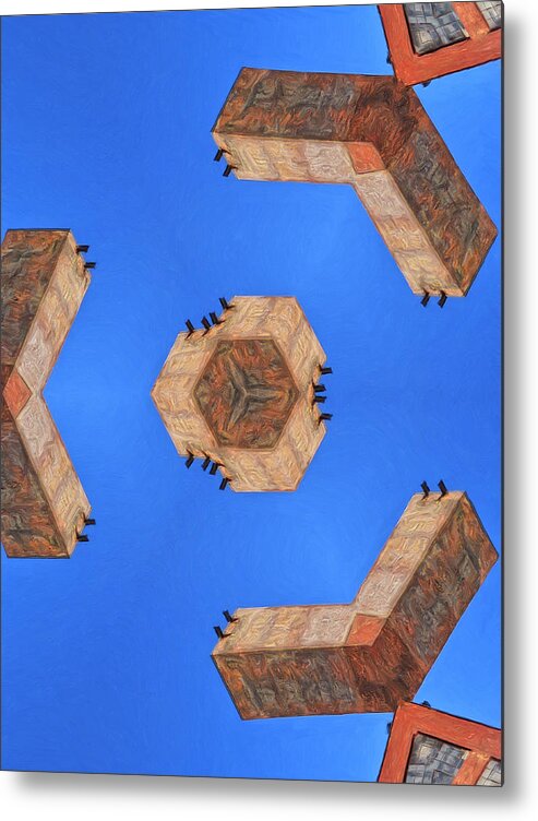 Sky Fortress Metal Print featuring the painting Sky Fortress Progression 6 by Dominic Piperata