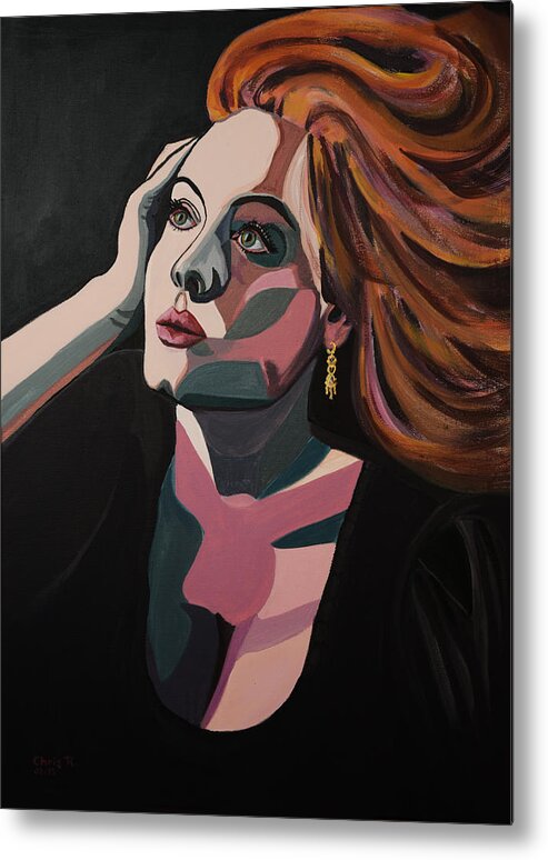 Portrait Metal Print featuring the painting Skyfall by Christel Roelandt