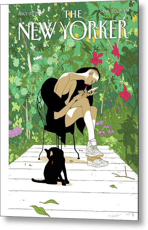 Spring Awakening Metal Print featuring the painting Spring Awakening by Tomer Hanuka