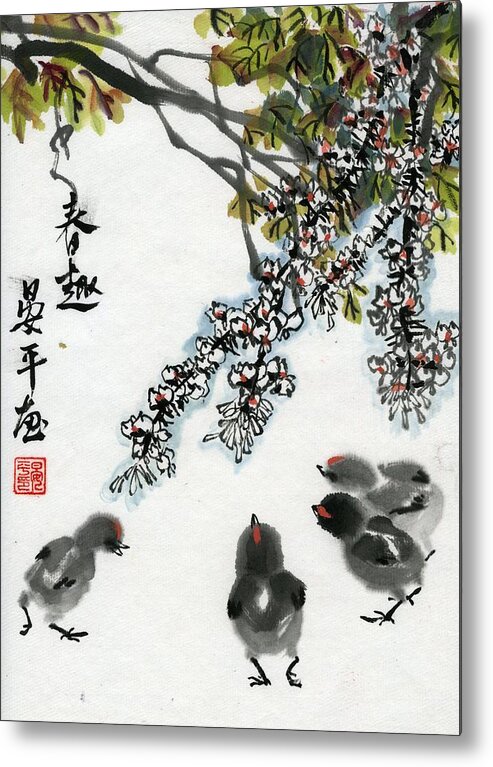  Metal Print featuring the painting Spring by Ping Yan