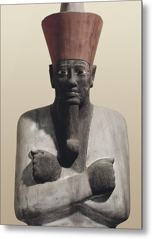 Vertical Metal Print featuring the photograph Statue Of Mentuhotep II. 2040 Bc by Everett