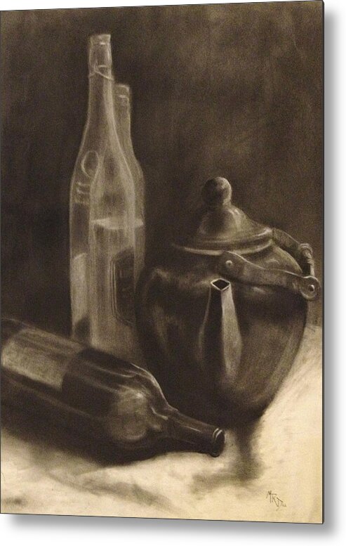 Still Life Metal Print featuring the drawing Still Life 1 by Mr Dill