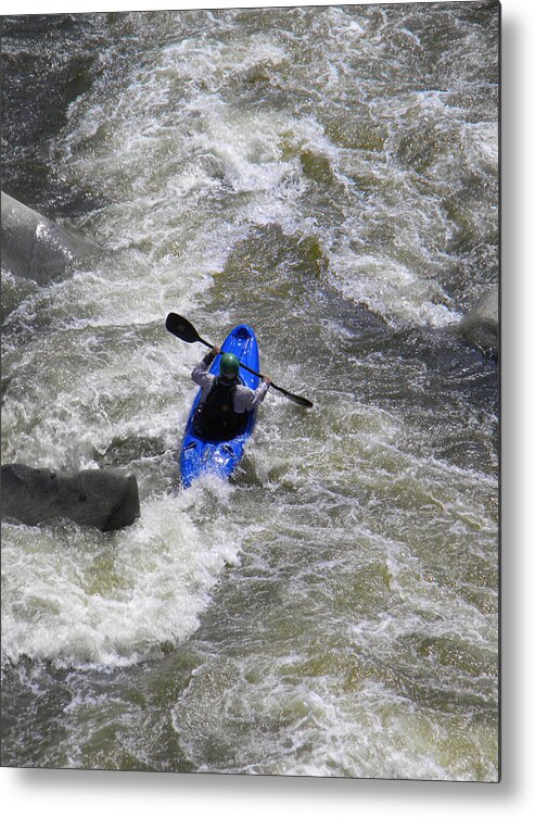 Kayak Metal Print featuring the photograph Straight Down The Middle by Frank Wilson