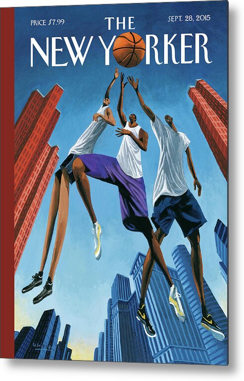 Basketball Metal Print featuring the painting Streetball by Mark Ulriksen