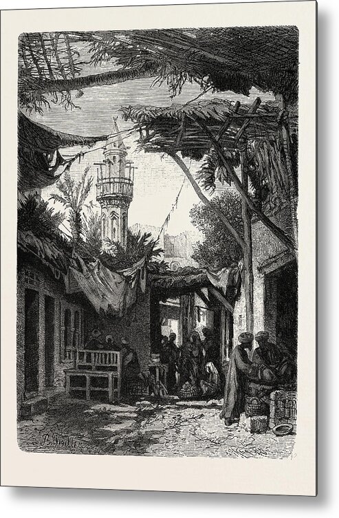 1879 Metal Print featuring the drawing Suburb At The Bab-en-nasr by Litz Collection