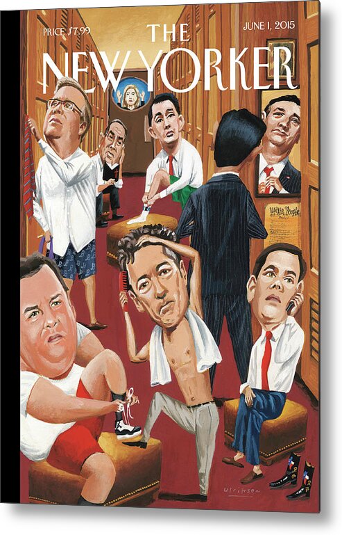 Marco Rubio Phone Metal Print featuring the painting Suiting by Mark Ulriksen