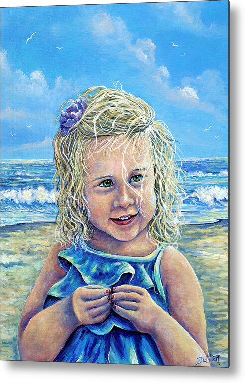 Beach Metal Print featuring the painting Summer by Gail Butler