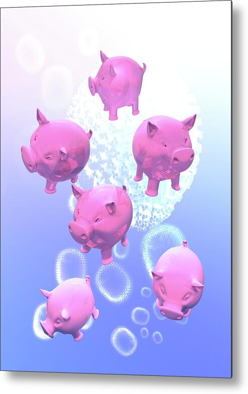 Artwork Metal Print featuring the photograph Swine Flu by Victor Habbick Visions/science Photo Library