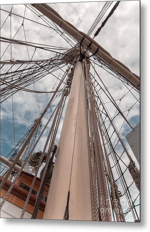 Transportation Metal Print featuring the photograph Tall Ship Rigging by Robert Frederick