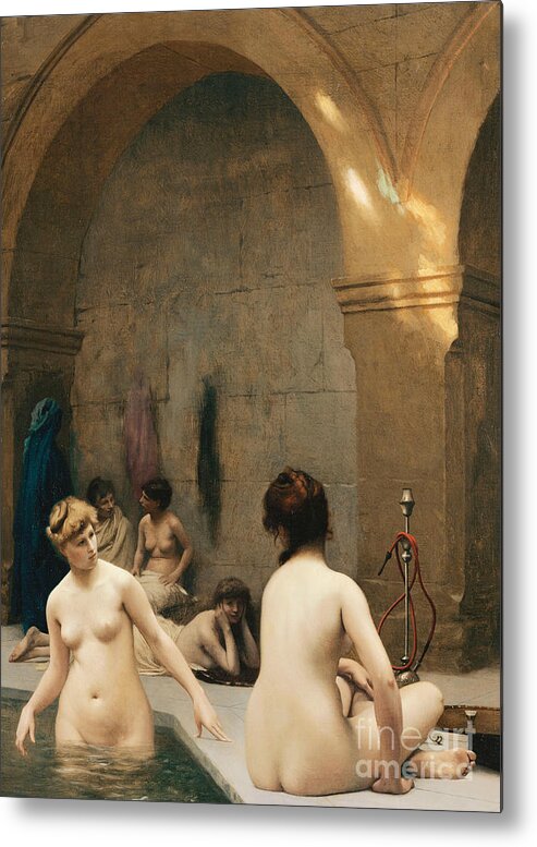 Academic Metal Print featuring the painting The Bathers by Jean Leon Gerome