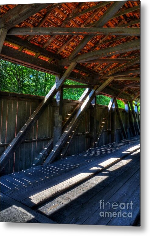 Covered Bridges Metal Print featuring the photograph The Bridge Timbers by Mel Steinhauer