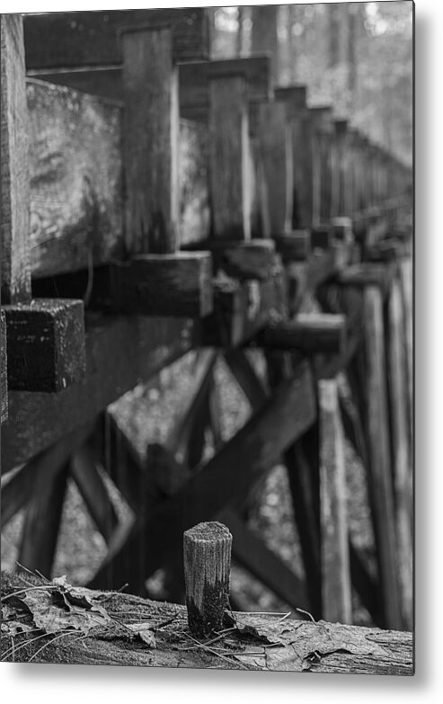 Landscapes Metal Print featuring the photograph The Chute in Black and White by Amber Kresge