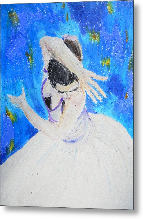 Woman Metal Print featuring the painting The Dancer by Marwan George Khoury