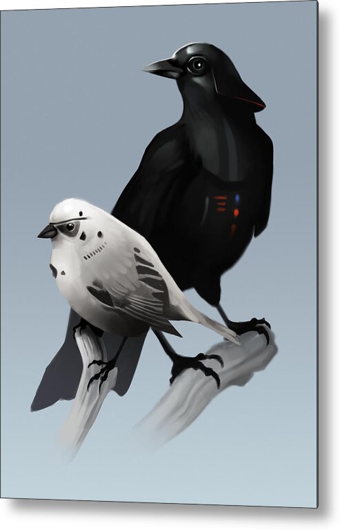Star Wars Metal Print featuring the painting The Dark Side of the Flock by Michael Myers