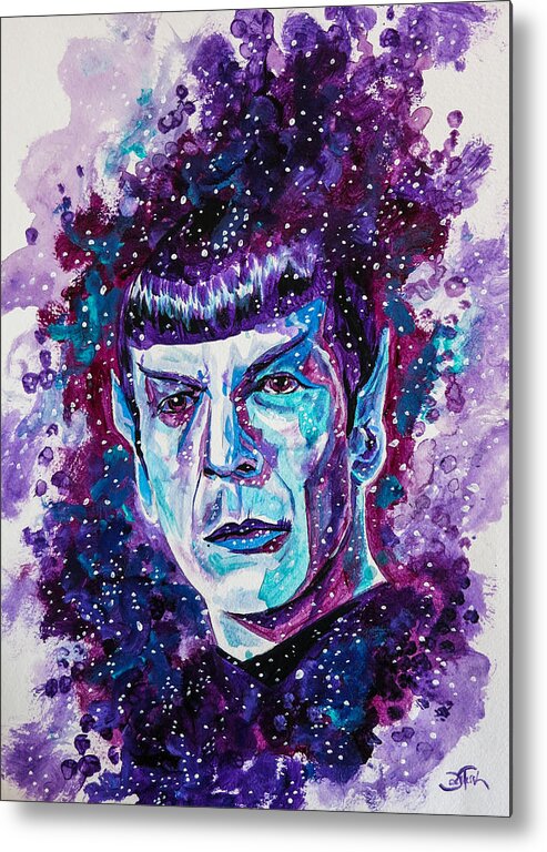 Portrait Metal Print featuring the painting The Final Frontier by Joel Tesch