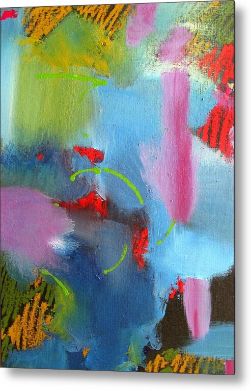 Abstract Metal Print featuring the painting The Journey With Color by Alfred Ng
