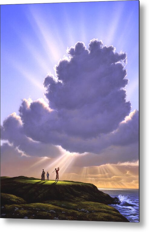 Golf Metal Print featuring the painting The Legend of Bagger Vance by Jerry LoFaro