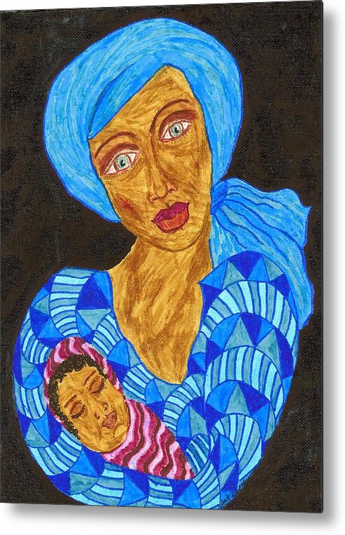 Marker Painting Metal Print featuring the painting The Son of Mary by Stacey Torres