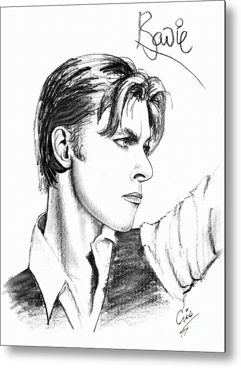 David Bowie Metal Print featuring the digital art The Thin White Duke by Cristophers Dream Artistry