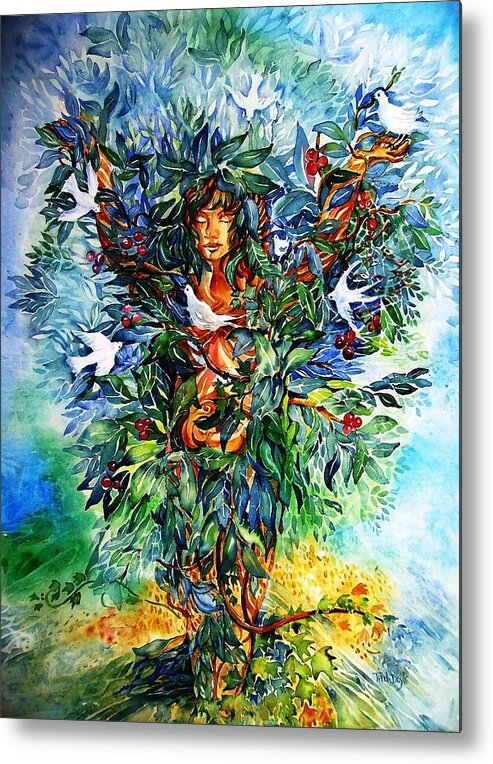 Tree Metal Print featuring the painting Tree of Life by Trudi Doyle