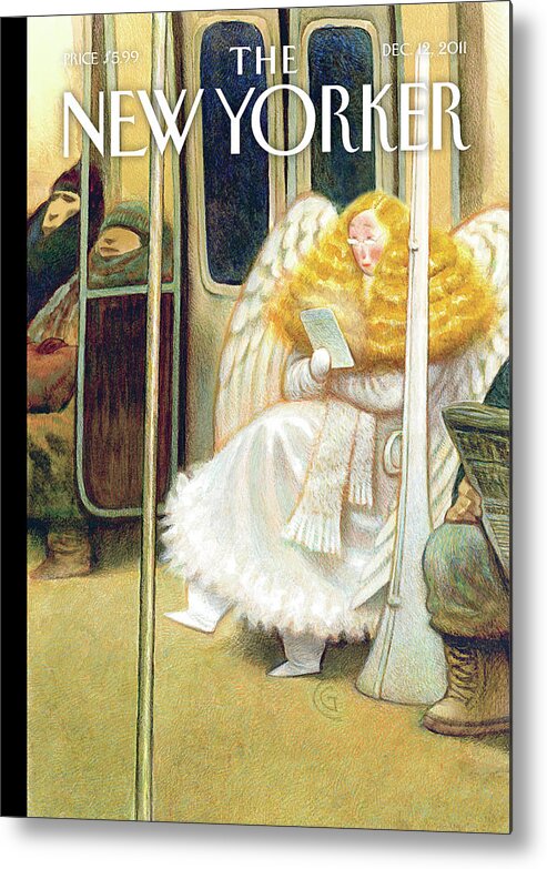 Subway Metal Print featuring the painting Subway Angel by Carter Goodrich