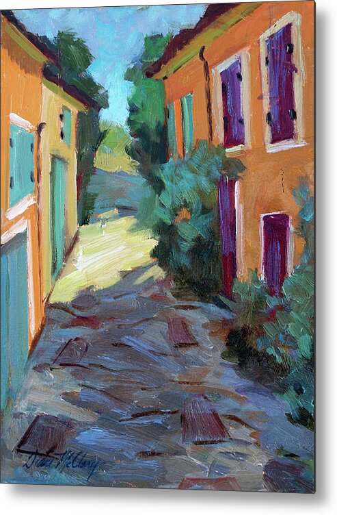 Village Metal Print featuring the painting Village In Provence by Diane McClary