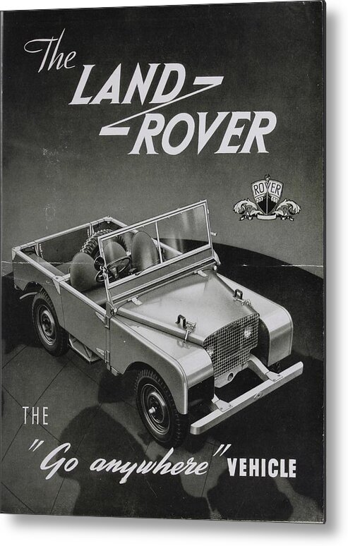Landrover Metal Print featuring the photograph Vintage Land Rover Advert by Georgia Fowler