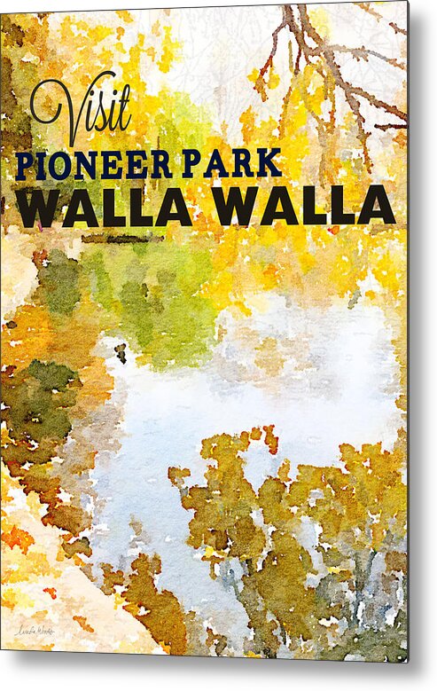 Pioneer Park Metal Print featuring the painting Walla Walla by Linda Woods