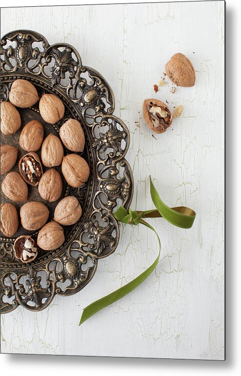 Newtown Metal Print featuring the photograph Walnuts by Yelena Strokin