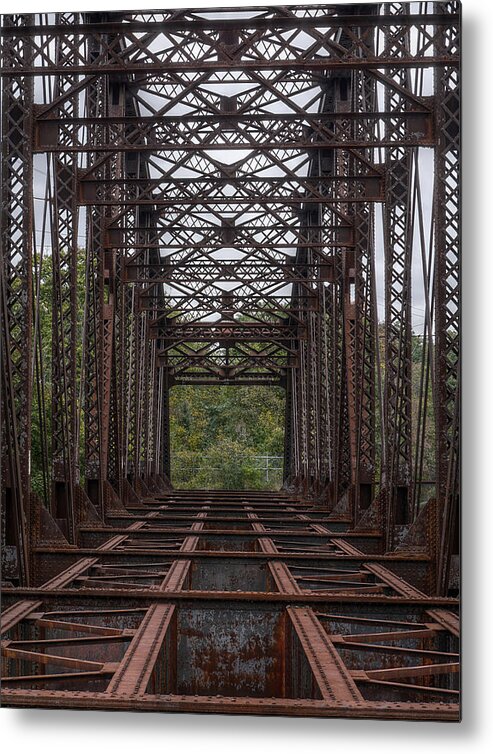 Bridge Metal Print featuring the photograph Whitford Railway Truss Bridge by Richard Reeve