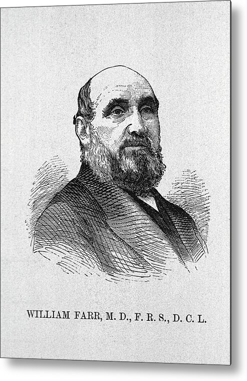 William Farr Metal Print featuring the photograph William Farr by National Library Of Medicine/science Photo Library