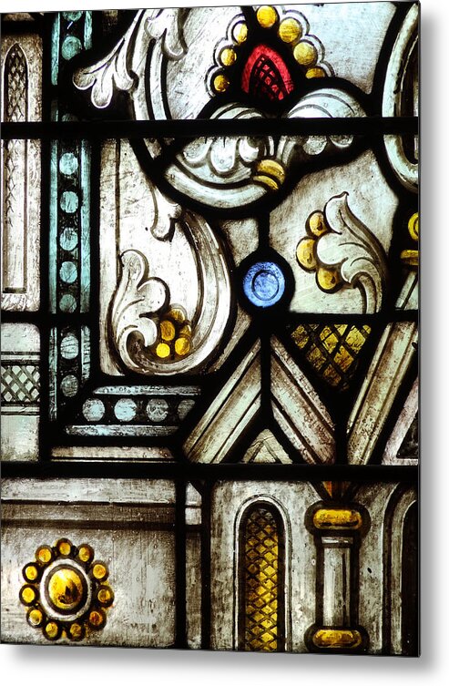 Glass Metal Print featuring the photograph Stained Glass Window #2 by Rudy Umans