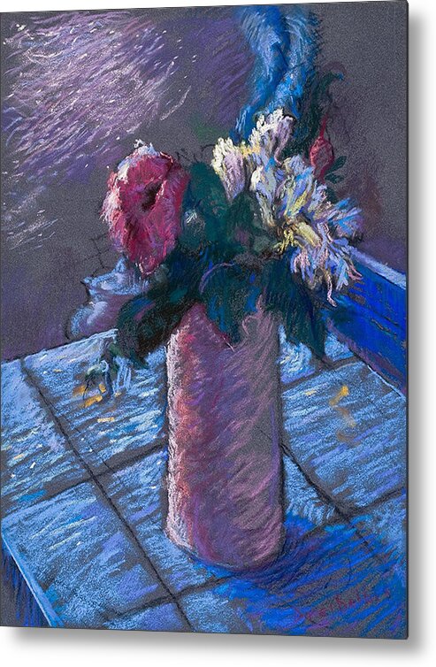 Flowers Metal Print featuring the pastel A Gift of Peonies by Ellen Dreibelbis