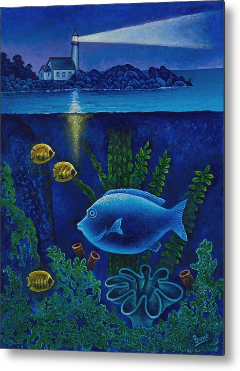Fish Metal Print featuring the painting Blueboy by Michael Frank