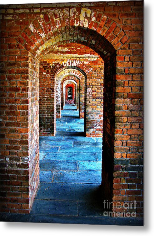 Arch Metal Print featuring the photograph Brick Arches by Perry Webster