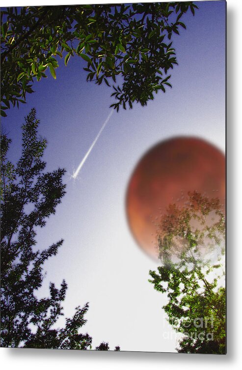 Lunar Eclipse Metal Print featuring the digital art Claire's Star by Lisa Redfern