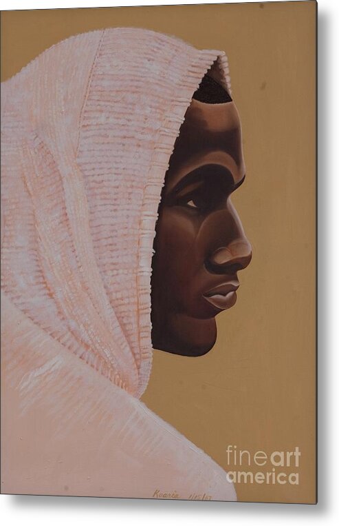 Kaaria Metal Print featuring the painting Hood Boy by Kaaria Mucherera