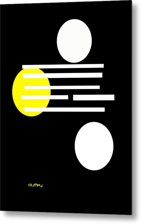 Post Constructivism/geometric Digital Drawings Metal Print featuring the photograph I Ching 1 by Doug Duffey