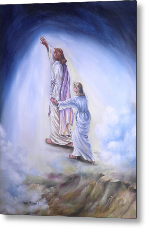 Christ Metal Print featuring the painting In His Light by Carole Powell