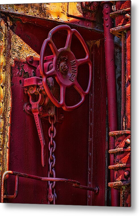 Train Metal Print featuring the photograph Last Red Caboose by Ken Stanback