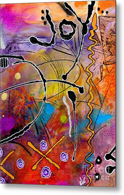 Love Metal Print featuring the painting Love of Life Series - JOY by Angela L Walker