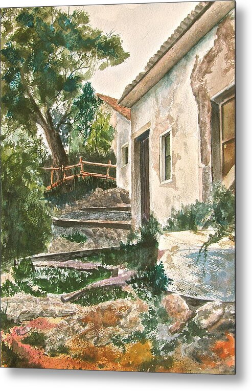 Greece Metal Print featuring the painting Millstone Aria by Frank SantAgata