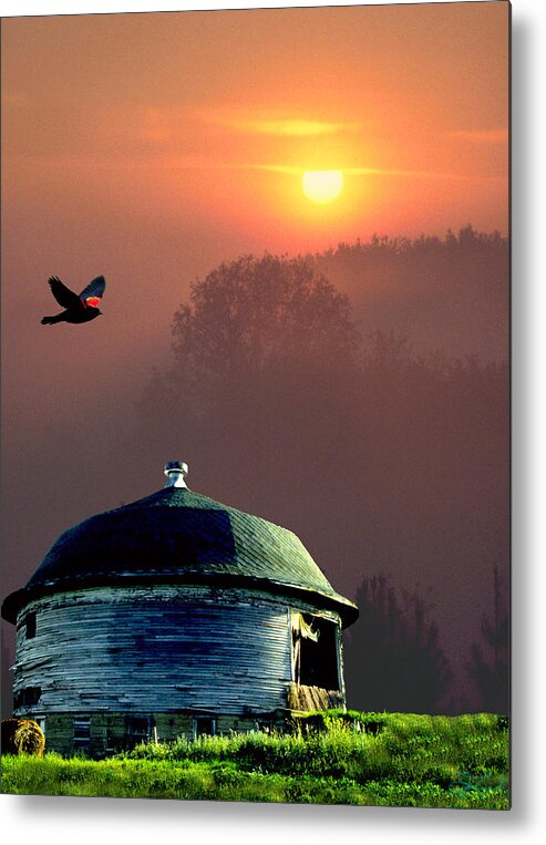 Red Metal Print featuring the photograph Of Setting Suns by Jon Lord