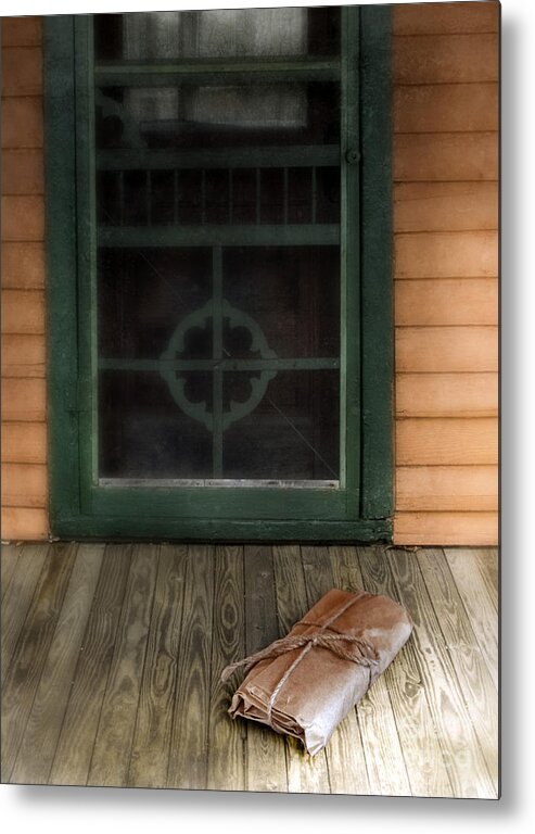 Package Metal Print featuring the photograph Package on Front Porch by Jill Battaglia