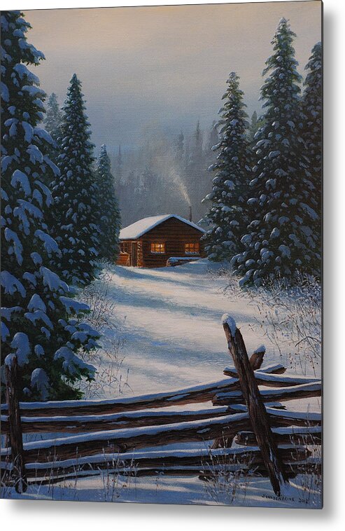 Jake Vandenbrink Metal Print featuring the painting Quiet Refuge by Jake Vandenbrink